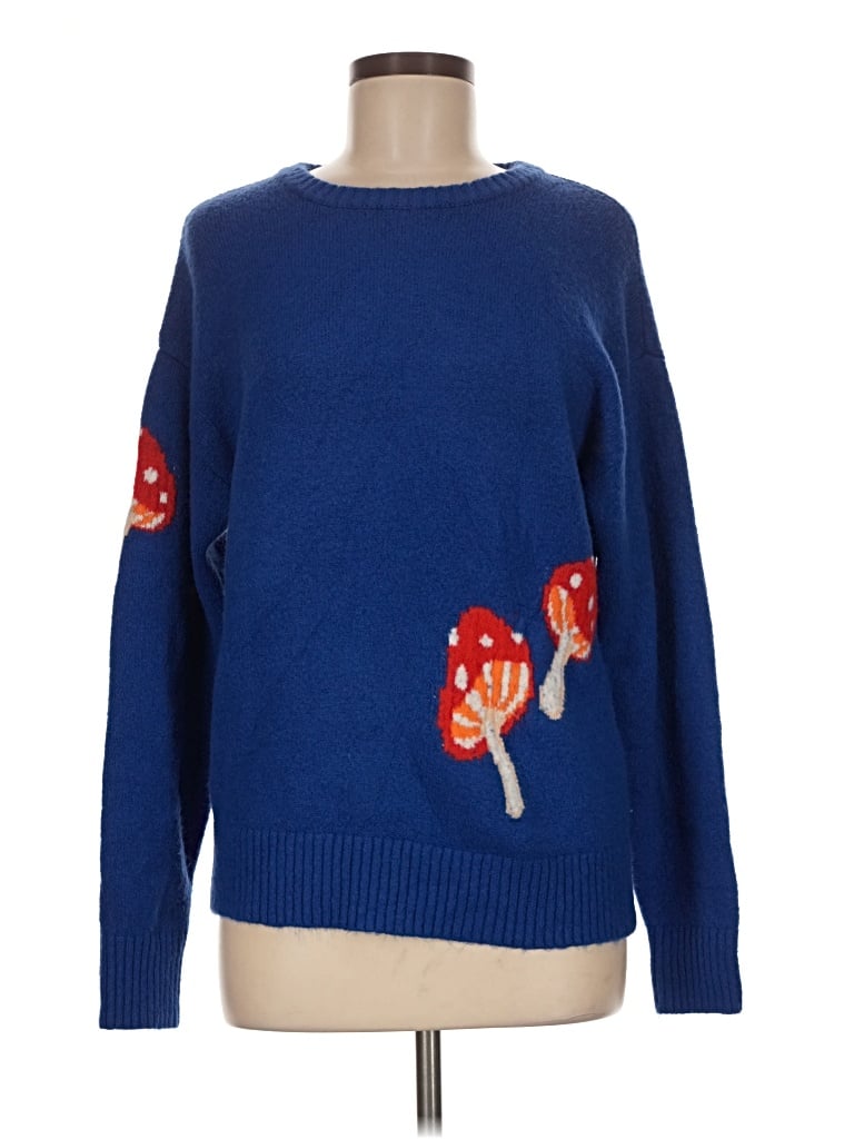Pre-owned Forever 21 Pullover Sweater In Blue