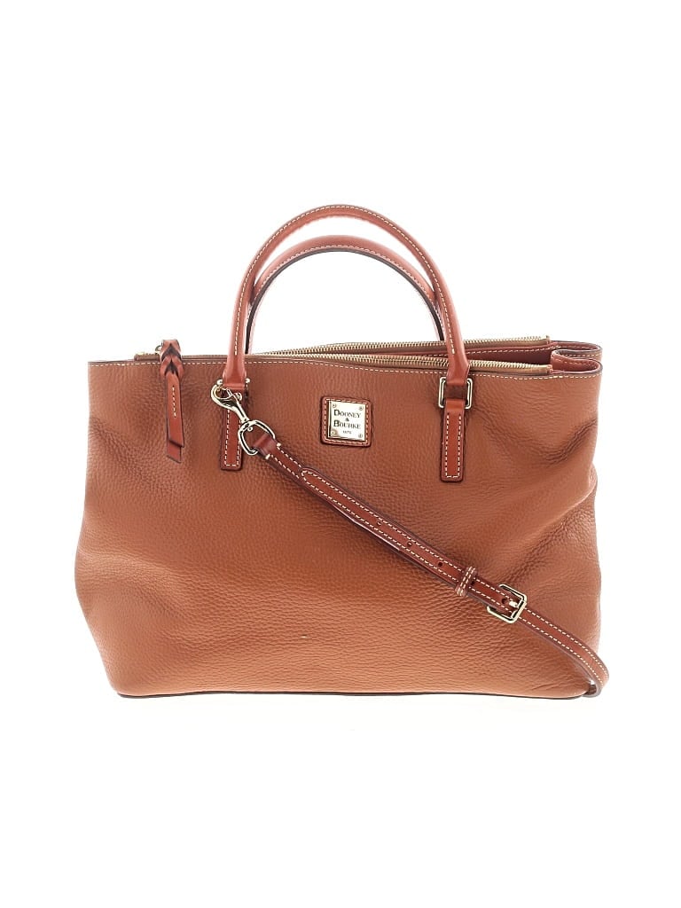 Pre-owned Dooney & Bourke Leather Satchel In Tan