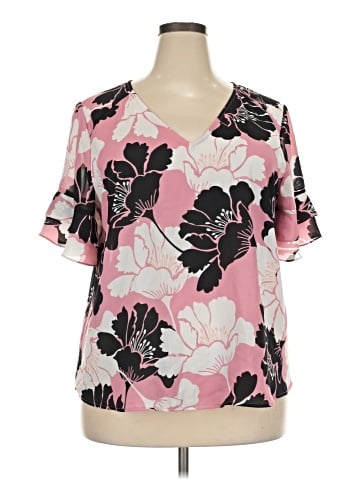 Worthington Short Sleeve Blouse (view 1)