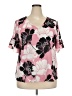 Worthington 100% Polyester Pink Short Sleeve Blouse Size XXL - photo 1