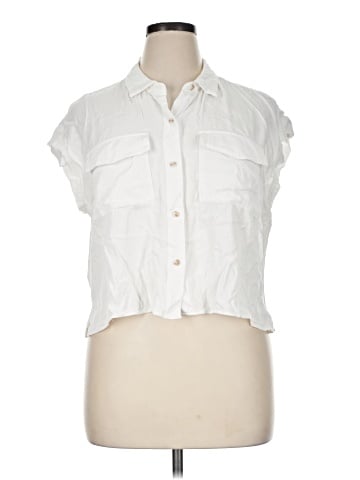 Rose + Olive Sleeveless Button-Down Shirt (view 1)