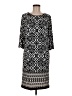 Chico's Print Black Casual Dress Size M - photo 1