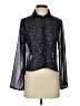 LUCCA 100% Polyester Stars Black Long Sleeve Blouse Size XS - photo 1