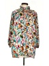 First Love 100% Polyester Print Teal 3/4 Sleeve Blouse Size L - photo 1
