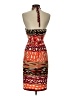 Nine West Graphic Orange Cocktail Dress Size 2 - photo 2