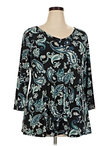 Roz & Ali 3/4 Sleeve Blouse (view 1)