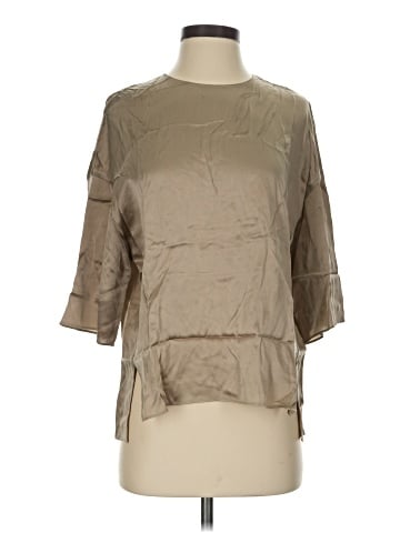 Vince. 3/4 Sleeve Silk Top (view 1)
