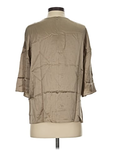 Vince. 3/4 Sleeve Silk Top (view 2)