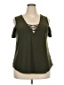 Mind Code Green Sleeveless Blouse Size 3X - photo 1