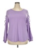 Avenue Purple Long Sleeve Blouse Size 18 Plus - photo 1