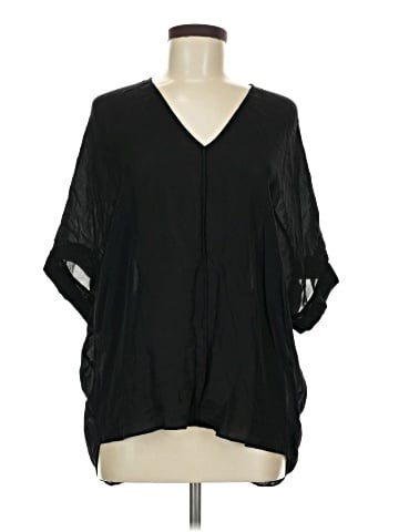 Vince. 3/4 Sleeve Silk Top (view 1)