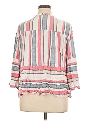 a.n.a. A New Approach 3/4 Sleeve Blouse (view 2)