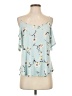 Kaileigh Blue Sleeveless Blouse Size S - photo 1
