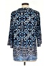 Susan Graver Blue 3/4 Sleeve Blouse Size L - photo 2