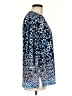 Susan Graver Blue 3/4 Sleeve Blouse Size L - photo 4