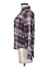SO Plaid Burgundy Long Sleeve Blouse Size S - photo 5
