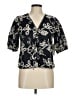 CeCe 100% Cotton Black Short Sleeve Blouse Size M - photo 1