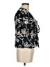 CeCe 100% Cotton Black Short Sleeve Blouse Size M - photo 4