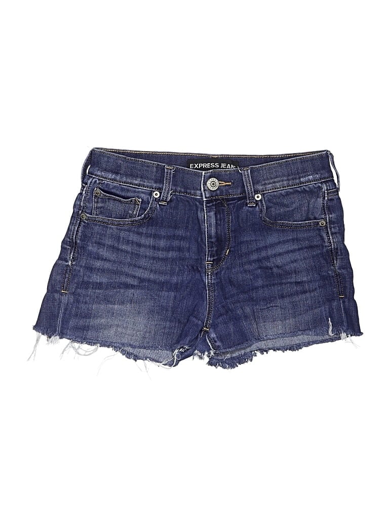 Pre-owned Express Jeans Denim Shorts In Blue