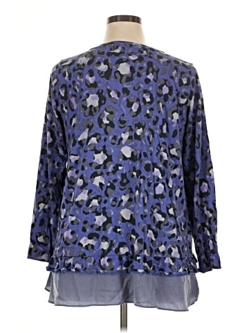 LOGO by Lori Goldstein 3/4 Sleeve Blouse (view 2)