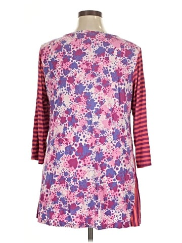 LOGO by Lori Goldstein 3/4 Sleeve Top (view 2)