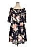 BLOOMCHIC 100% Rayon Floral Black Casual Dress Size 16 - photo 1