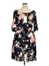 BLOOMCHIC 100% Rayon Floral Black Casual Dress Size 16 - photo 2