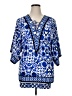 Nanette Lepore Print Blue 3/4 Sleeve Blouse Size XL (estimated) - photo 1