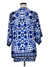Nanette Lepore Print Blue 3/4 Sleeve Blouse Size XL (estimated) - photo 2
