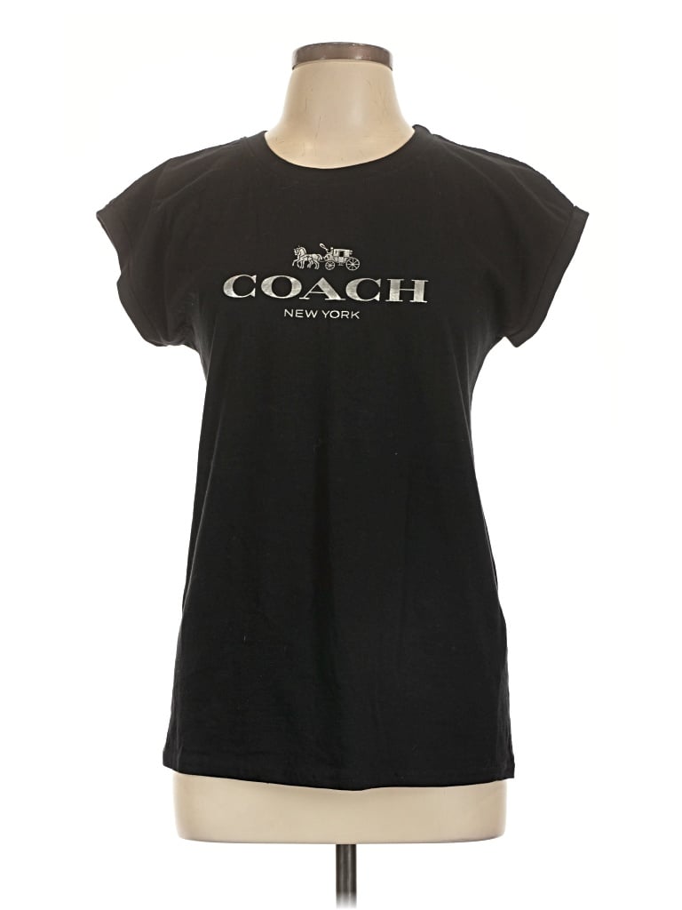 Pre-owned Coach Short Sleeve T-shirt In Black