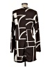 MNG Graphic Brown Casual Dress Size M - photo 2