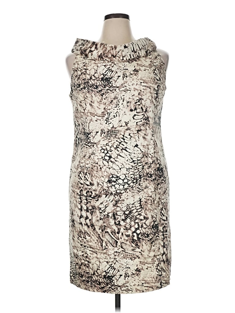 Pre-owned Ellen Tracy Cocktail Dress In Tan