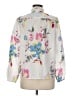 Talbots 100% Cotton Floral Ivory Long Sleeve Blouse Size M - photo 2