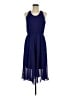 The Limited 100% Polyester Solid Blue Cocktail Dress Size M - photo 1