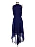 The Limited 100% Polyester Solid Blue Cocktail Dress Size M - photo 2