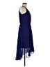 The Limited 100% Polyester Solid Blue Cocktail Dress Size M - photo 4