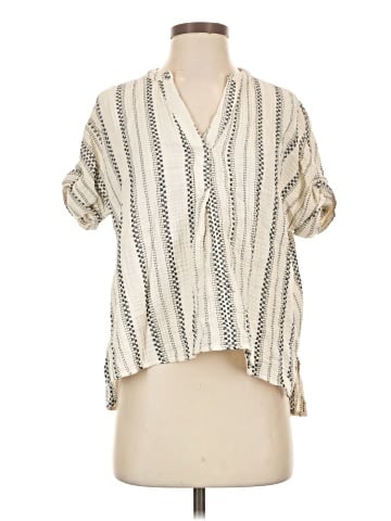 Madewell Lightspun Lakeline Popover Shirt in Jacquard Stripe (view 1)