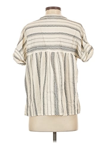 Madewell Lightspun Lakeline Popover Shirt in Jacquard Stripe (view 2)