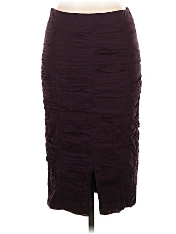 Burberry Silk Ruched Pencil Skirt (view 2)