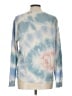 Minnie Rose 100% Cashmere Tie-dye Blue Cashmere Pullover Sweater Size L - photo 2