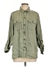 Lovestitch Solid Green Long Sleeve Button-Down Shirt Size L - photo 1