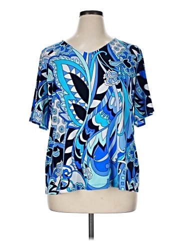Susan Graver Short Sleeve Blouse (view 1)