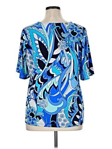 Susan Graver Short Sleeve Blouse (view 2)