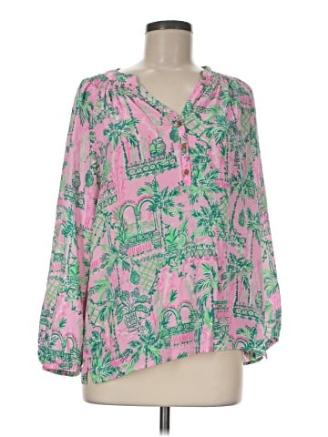 Lilly Pulitzer Long Sleeve Silk Top (view 1)