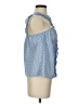 Waverly Grey 100% Cotton Blue Sleeveless Blouse Size S - photo 4