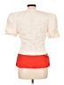 Akira 100% Linen Orange Short Sleeve Top Size 10 - photo 2