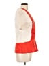 Akira 100% Linen Orange Short Sleeve Top Size 10 - photo 4