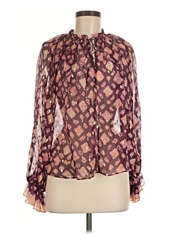 Ulla Johnson Long Sleeve Silk Top (view 1)