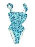 J.Crew Print Blue One Piece Swimsuit Size M (estimated) - photo 1
