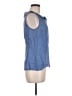 Boden 100% Linen Blue Sleeveless Blouse Size 8 - photo 4